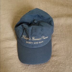 Sporty & Rich Harper’s Bazaar France Blue Cap